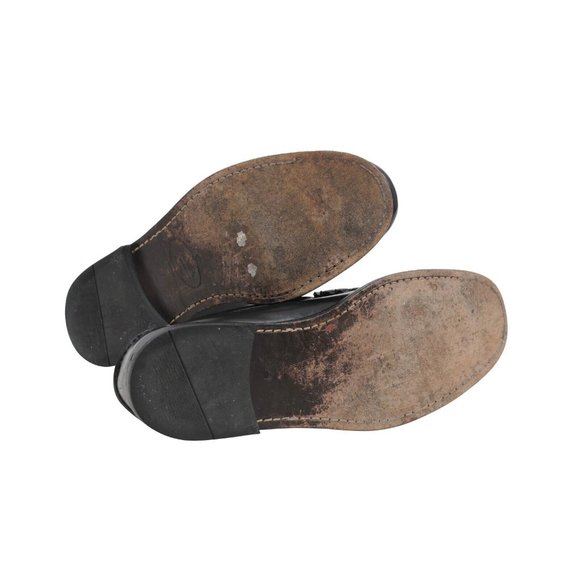 Prada Mens Penny Loafers Size P 8 US 9 Black Brushed Leather. Cordovan Slip Ons - Picture 7 of 8